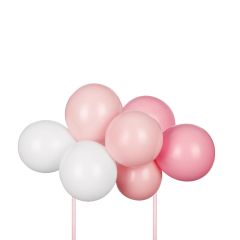 PartyDeco Balloon Cake Topper Kit Pink 29cm