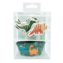 ScrapCooking Baking Cups & Toppers Dino set/24