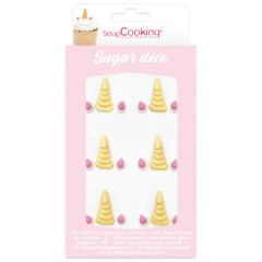 ScrapCooking Sugar Decorations Unicorn Horn & Ears set/6
