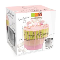 ScrapCooking Cake Ring Adjustable Height Ø15-23cm