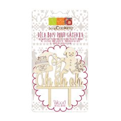 ScrapCooking Cake Topper Wood Oh Oh Oh