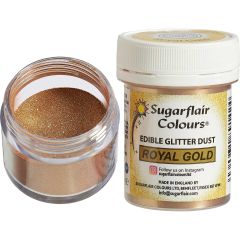 Sugarflair Edible Glitter Dust Royal Gold 10g