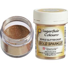 Sugarflair Edible Glitter Dust Gold Sparkle 10g