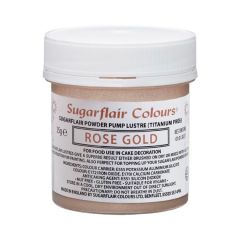 Sugarflair Pump Spray Powder Puff Glitter Refill Rose Gold 25g