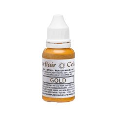 Sugarflair Edible Droplet Paint Gold 14ml