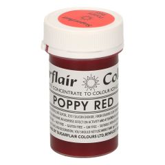 Sugarflair Tartranil Paste Colour Poppy Red 25g