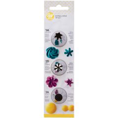 Wilton Decorating Tip Extra Large #1M, #2D, #2A set/3