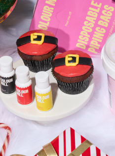 Colour Mill Project Sheet Santa Cupcakes