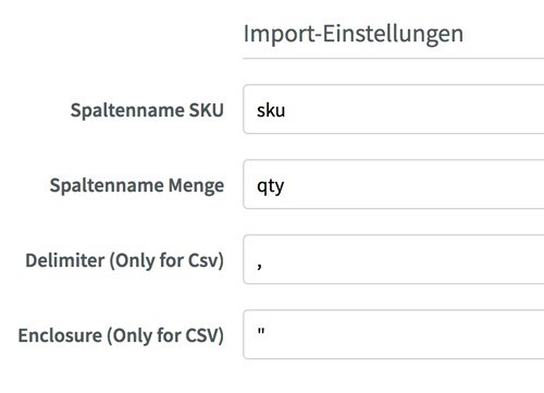 Adjust import settings