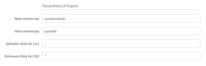 adjusted import settings
